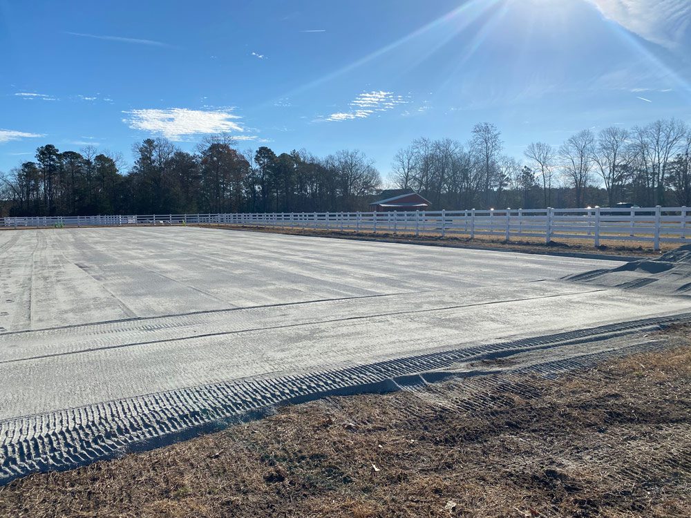 Barhamsville Riding Arena, grading, equestrian arena construction