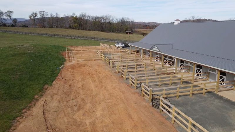 Ammissville Equestrian Arena, Round Pen, Fencing, Grading, Paddocks Ammissville Equestrian Arena, Round Pen, Fencing, Grading, Paddocks