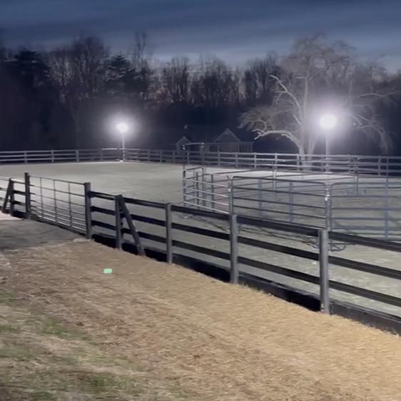 Equestrian Riding Arena, Custom Welding, Lot Grading, Erosion Control, Waterline, Fencing, Retaining Wall